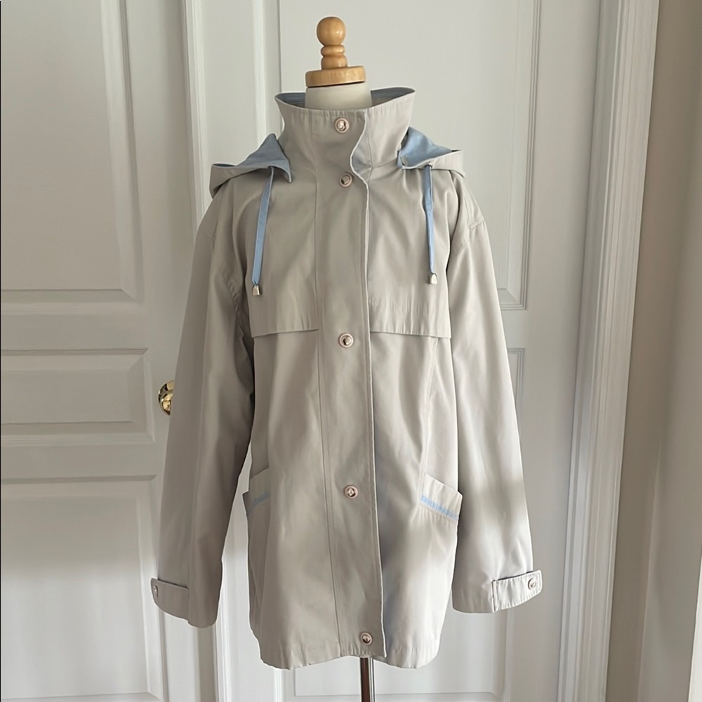 Grey & Blue Hooded Jacket